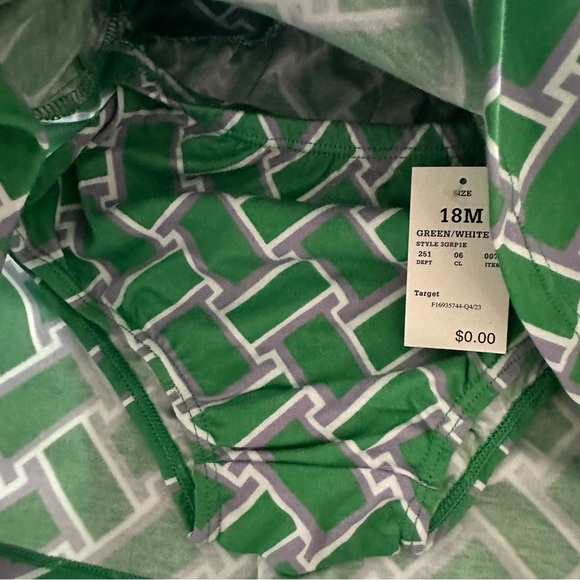 Diane Von Furstenberg 18 Months Baby Girl Green Wrap Dress NWT - Picture 3 of 6